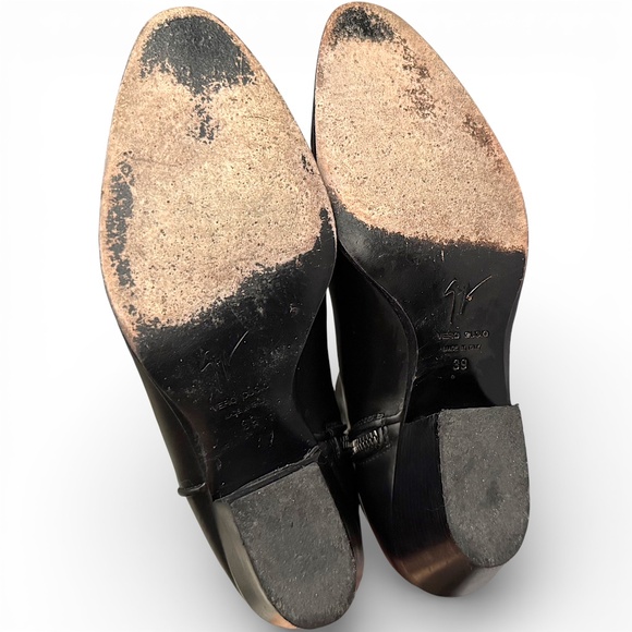 GIUSEPPE ZANOTTI Daddy 40 black leather ankle boots size 39 - Picture 10 of 16